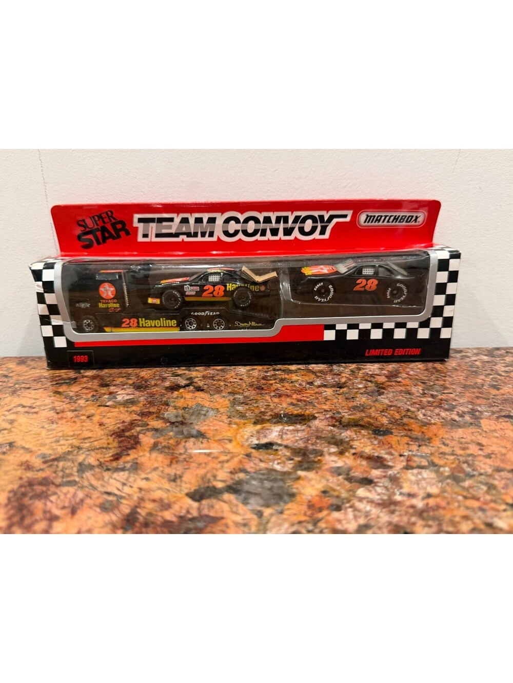 VTG 1993 Davey Allison's #28 NASCAR Matchbox Super Star Team Convoy Set